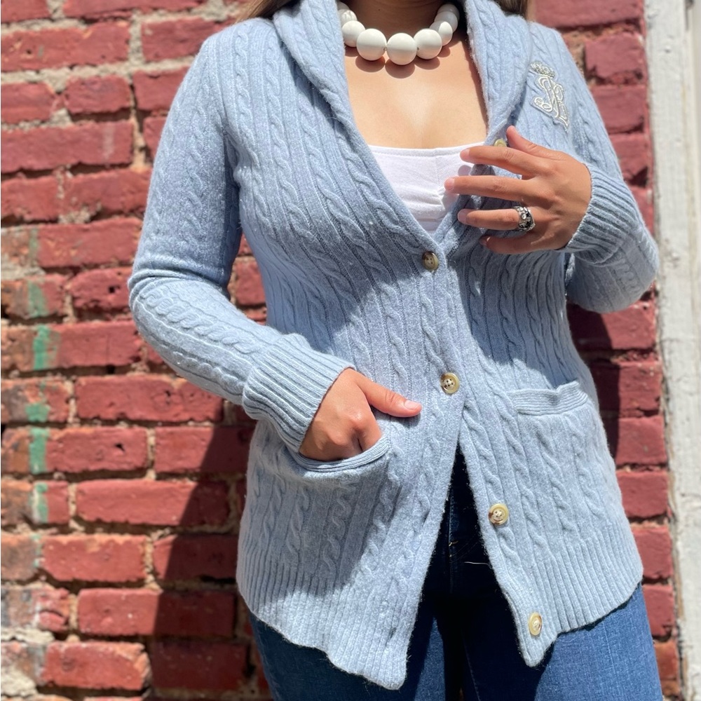 1990s Ralph Lauren cardigan 🩵